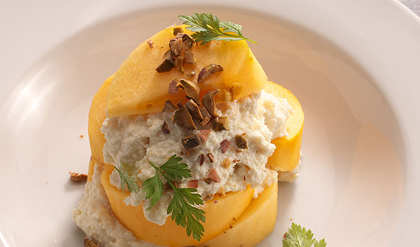 柿の洋風白和え